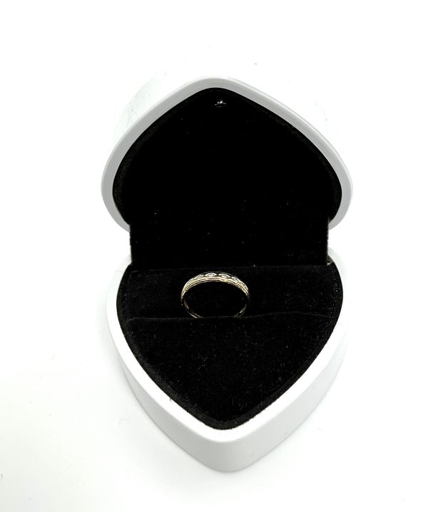 Elegant 9K Gold & Diamond Marquise Band Ring – Size M – Birmingham Assay – 1.27g – Post-1999 - Image 7