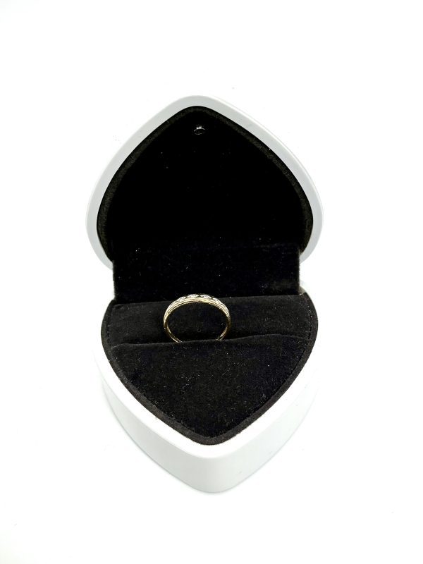 Elegant 9K Gold & Diamond Marquise Band Ring – Size M – Birmingham Assay – 1.27g – Post-1999 - Image 5
