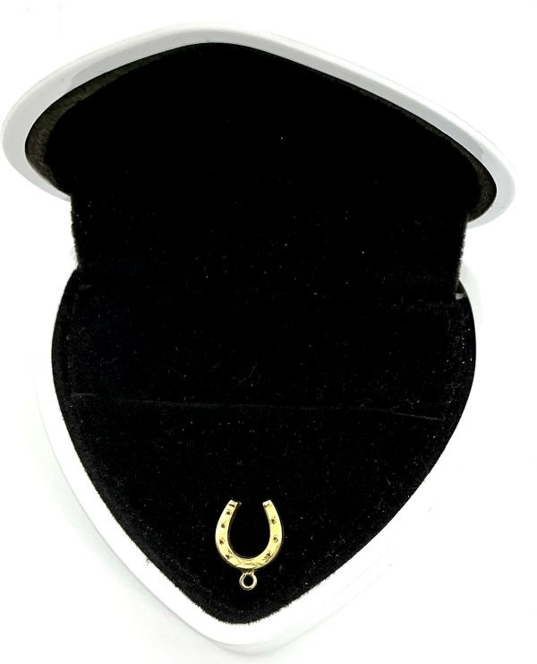 Vintage 10K Yellow Gold Horseshoe Charm – Lucky Pendant – 0.32g - Image 4