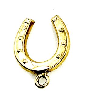 Vintage 10K Yellow Gold Horseshoe Charm – Lucky Pendant – 0.32g