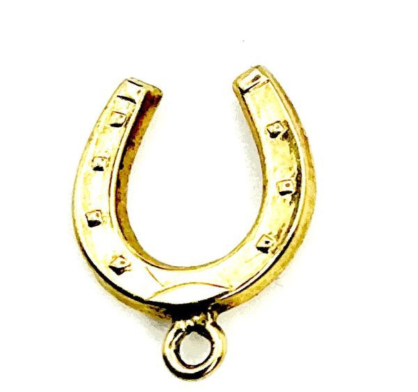 Vintage 10K Yellow Gold Horseshoe Charm – Lucky Pendant – 0.32g