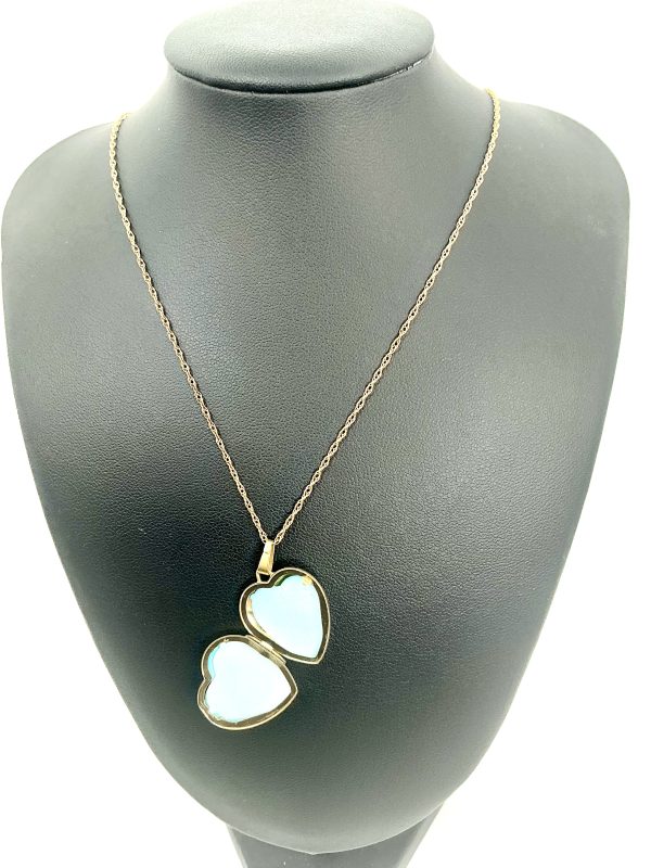 Vintage 1997 9ct Gold Heart Locket with White Sapphire & 24” Chain – Fully Hallmarked - Image 6