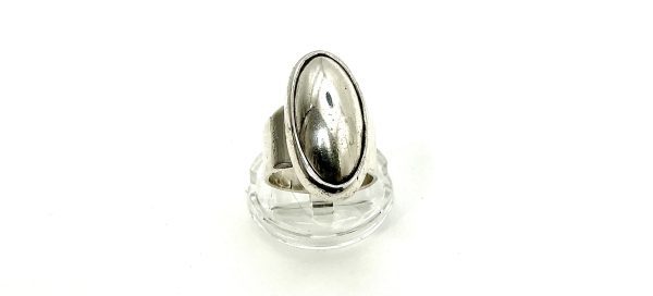 Vintage Mexican 925 Sterling Silver Domed Statement Ring, 12.44g, Size L/M - Image 4