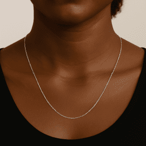 Fine 18" Sterling Silver Chain – Lightweight 925 Necklace, 0.79g
