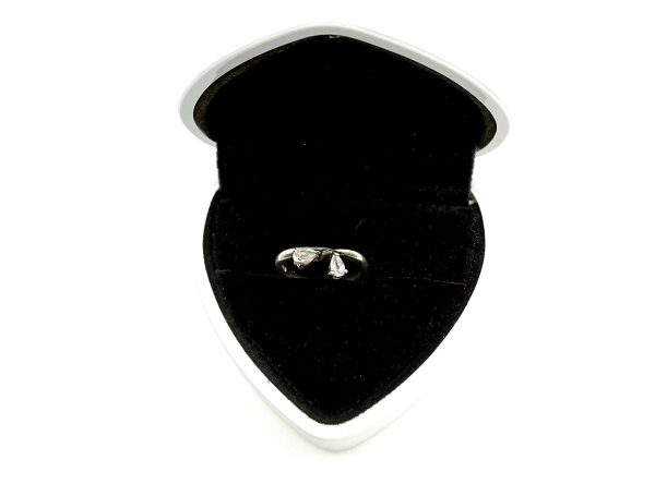 Vintage 925 Sterling Silver Ring with Glass Stones, 2.4g, Size L - Image 2