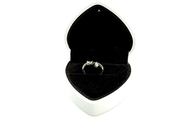 Vintage 925 Sterling Silver Ring with Glass Stones, 2.4g, Size L - Image 4