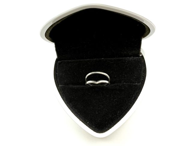 Vintage DIXI 925 Sterling Silver Stacking Heart Ring Pair – Size I – 1.18g