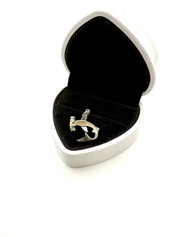 925 Sterling Silver Hammerhead Shark Pendant / Charm – 2.49g - Image 3