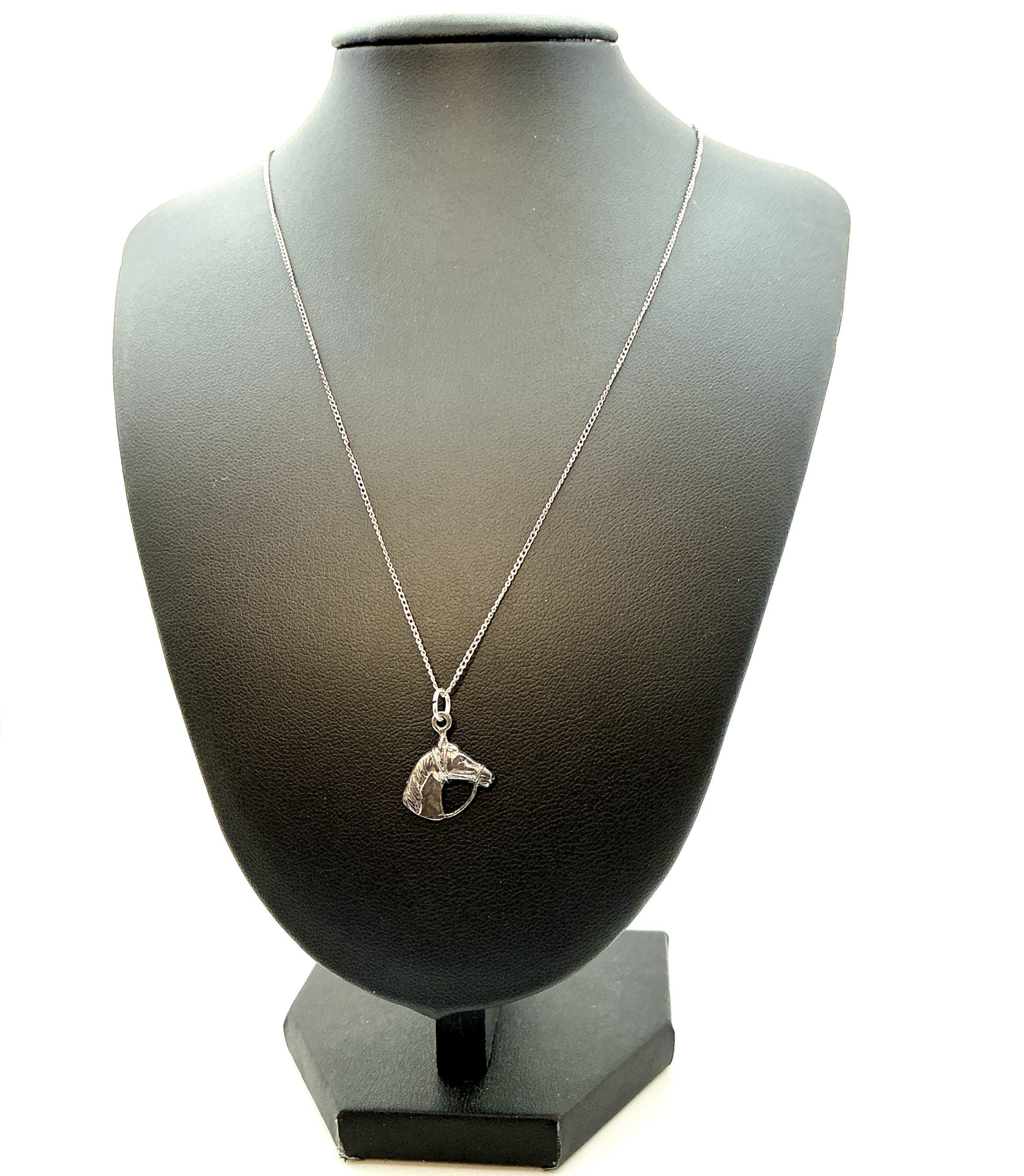 925 Sterling Silver Horse Pendant Necklace – 20 Inch Chain – 3.06g - Image 3