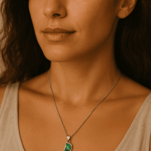 925 Sterling Silver Abalone Pendant Necklace – 16" Fine Chain – 5g