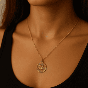 Vintage 9ct Gold Saint Christopher Pendant Necklace – London Assay 1960, 2.6g, 16" Chain